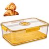 BAIFULAI Contenitore per Pane, Pane, Materiale PET per Alimentari, Registrazione del Tempo, Divisori per Ingredienti da Cucina, 32,5 x 17,5 x 11 cm
