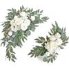 Abiyou Kit di Fiori Artificiali per Arco Nuziale, Kit di Fiori per Arco Nuziale, Arco di Fiori Artificiali per Matrimonio, Fiori per Arco Nuziale Decorazioni per Cerimoni, per Matrimonio (Bianco)