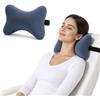Qubnydg Cuscino Cervicale Auto, Cuscino Poggiatesta Auto in Memory Foam | Poggiatesta da Viaggio Ortopedico 29 x 19 x 10cm, Ergonomico Cuscini Ortopedico per Sedile Di Guida Con Cinghia Regolabile