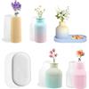 Solinorex Stampo in Silicone 5 Pezzi per Vasi e Vassoio, Stampo per Resina epossidica Fai da Te, Stampi per Cemento, Candele - Kit Stampi Vaso