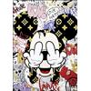 Disney Quadro da Parete o da Tavolo Serie Pop Art Street Art Topolino Mickey Mouse Love Hate Stampa Artistica su Legno 30x21