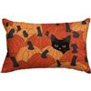 Artoid Mode Federa Cuscino Autunnale Zucche Gatto Nero 30x50 cm | Stagionali Fall Decorazioni per Divano Salotto