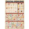 FWJZDSP Cocktail Knowledge Targa in metallo in metallo Vintage Il poster per cocktail più popolare al mondo Targa per la casa Cucina Cafe Bar Club Decorazione da parete Targa in alluminio 8x12 pollici