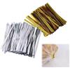 Pevlkawr 1600 Pezzi Twist Ties Chiusura Metallica per Sacchetti Dorati Clip per Sacchetti Metallici Legami Torsione per Sacchetti di Pane Caramelle Snack 10cm