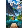 ARTGOTO Diamond Painting Quadrati Adulti Grandi Dimensioni Kit Completo,40x70cm Pittura Diamante Adulti Paesaggi Lago nella Foresta A,Fornito con Diamond Painting Quadrato Accessori per la Decorazione