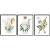 Dazzlewall Set 3 Pezzi Arte Murale per Cucina ad Acquerello, Poster di Eucalipto e Utensili da Pasticceria per Cucina Rustica o Sala da Pranzo, 12x16 Pollici senza Cornice