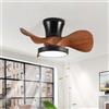 YFouCnd I Moderno Piccolo Lampadario Con Ventilatore Da Soffitto Reversibile 6 Velocità Ventilatore Da Soffitto Con Luce E Telecomando Dimmerabile Ventilatore Lampadario Con Funzione Di Memoria-Dark wood