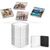 APKOL 25 Pezzi 5mm Magneti Foto Personalizzabili (5x5cm) | Spessore Acrilico Calamite Frigo Fai da Te, Magneti con Foto da Creare con Piastra Magnetica Autoadesiva, Trasparente