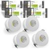 Maxled, Light is Led! 4X Mini Faretti LED Incasso 3W 210LM Piccoli Faretti Incasso Soffitto Ø40mm Bianco Caldo 3000K Faretti Incasso Soffitto COB per Cantinetta Armadio Cucina Foro Φ35mm Alluminio