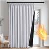 Deconovo Tenda Oscurante Termica Doppio Strato con Fettuccia, Pesante Isolante Antivento per Freddo e Caldo, per Finestre e Porte, 140x220 cm, Grigio Perla, 1 Pezzo - Oeko-Tex® Standard 100