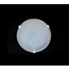 Generico Plafoniera classica in vetro 1 luce Duna Bianco D.40 cm lampada da parete in vetro per bagno camera soggiorno cucina scala corridoio