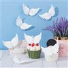 GORGECRAFT 12 PZ 3 Mini Piume Bianche 3D Plastica Ali d'Angelo Piccole Decorazioni per L'Albero di Natale Toppe Applique Costume per Torta Zaino Fai da Te Artigianato Accessori Puntelli Decorativi