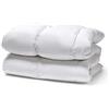 White Cloudz - piumino GRAZ primavera/autunno - 90% piuma europeo - percale 100% cotone mako - matrimoniale - 240 x 220 cm