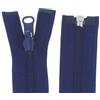 Erlif Cerniera reversibile, divisibile, per giacche, in plastica, a spirale, 5 mm (blu scuro, 70 cm)
