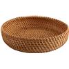 Hefddehy Fatto a mano Rattan Tessitura Rotondo Cesto Frutta Ciotola Rattan Cestino per Pane Cibo Picnic Pane Vari Mini
