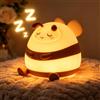 Kujizpu Luce Notturna Bambini Ape, Luce Notturna Ricaricabile da 1200 mAh | 3 Livelli Luminosità+Timer 30 Min Luce Notturna in Silicone con Simpatici Ape per Neonati, Bambini e Bambini Piccoli
