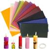 SUPAWAY 12 Pièces Cire abeille de couleurs différentes Kit de fabrication de bougies en cire abeille Feuille de cire abeille DIY Moule de feuille cire abeille avec mèche pour adulte,enfants(20x 10 cm)