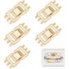 Beebeecraft 6 Pezzo di Chiusure per Collane A Strati 3 Fili Placcate in Oro 18K Chiusura Pieghevole A Strati Separatore per Braccialetti Multistrato per La Creazione di Gioielli Impilabile