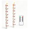 Da by Candele coniche senza fiamma a forma di teschio di Halloween, confezione da 2, candele a LED in cera di paraffina con timer remoto, decorazione gotica per la casa, ognuna utilizza 2 batterie AAA