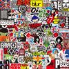 NEULEBEN Adesivi Rock Band, 100 pezzi di adesivi rock classici, adesivi cool rock band punk per laptop, album di ritagli, valigie, skateboard, bambini e ragazzi