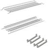 inferramenta SCOLAPIATTI IN METALLO VERNICIATO GRIGIO CON STAFFE DI SUPPORTO (76 CM PER PENSILI DA 80 CM)