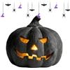 Generisch Statua vintage in resina a forma di per Halloween, con candela | Zucche decorative autunnali per interni ed esterni, camino, cortile, casa, scrivania, corridoio, casa spaventosa