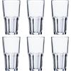 Arcoroc Granity FH31 Long drink bicchieri impilabile 310ml, senza contrassegno di riempimento, 6 Bicchieri