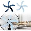 Serenophile Pale per ventola, ricambio da 45 cm, diametro 450 mm, design ABS a 5 lame, flusso d'aria a basso rumore, per ventilatori da tavolo e da tavolo