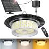BlueYu Lampade solari per esterni, lampada a sospensione solare per interni con telecomando, batteria da 5000 mAh, 3 modalità, timer, lampade a sospensione impermeabili con sensore di movimento per