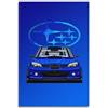 JONZA JDM - Poster decorativo su tela con auto da corsa Subaru Impreza WRX, decorazione artistica da parete e per camera da letto, 60 x 90 cm