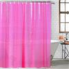 LshyMn Tenda da doccia in EVA 3D a forma di cubo d'acqua, trasparente, per box doccia, 180 x 180 cm, con ganci (rosa viola)