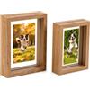 Novocloud 2 Pezzi Cornice per Esemplari Vegetali, Cornice Portafoto in Vetro a Doppia Faccia Cadre de Boîte D'Ombre pour Photos Bouquet de Mariage Souvenirs 10x15 cm, 13x18 cm
