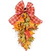 AwnsIMfreien Ghirlanda per porta autunnale a forma di goccia a tema raccolto Swag autunnale 19, 7x9, 8 pollici