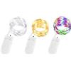 Annefly,Catena di luci a LED con batteria, 3 pezzi, 2 m, 20 LED, micro impermeabile, filo d'argento per interni per camera da letto, bicchieri, matrimoni, feste, illuminazione natalizia (multicolore)