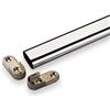 SOTECH 1 pezzo Bastone appendiabiti 1000 mm OVAL 30 x 15 mm cromato incluso | cuscinetto asta armadio