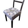 SalGiu Cuscini Sedia Cucina (set da 6) Fantasia Magnolie Fiori Con Fascia Elastica Imbottito Sfoderabili 40x40 (Grigio)