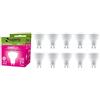 Superia Milano Superia Lampadina LED GU10 Wide 100°, 7W (Equivalenti 70W), Luce Naturale 4000K, 600 lumen,Faretto incasso, Schermo opale, Fascio luce Aperto WE6N, Pacco da 10
