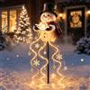 Generico Snowman Magic Fountain - Flowing Snowflake LED Christmas Garden Light (#1) | Christmas Solar Garden Stake Light, Sonwman Stake Light, Warm Glow, Solar Power and Outdoor Garden Stake for Yard Decor