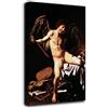 Grafic Quadro Amor vincit omnia - Caravaggio - stampa su tela canvas con o senza telaio (QUADRO CON TELAIO IN LEGNO, CM 90X130)