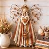 Generic Kit fai da te per appendere il tessuto dell'angelo, per adulti | Kit di ornamenti artigianali in tessuto macramè pretagliato a mano a forma di angelo per Natale e decorazione da appendere