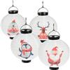 COM-FOUR® 4x lanterna a LED, lanterna con bellissimi motivi | lanterna di carta a batteria - illuminazione a LED per Natale - decorazioni natalizie [la selezione varia]