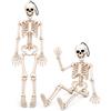 ZZQVIP Decorazioni Halloween, 2 Pezzi Scheletro Umano Realistico con Articolazione Mobile, Decorazioni Halloween Esterno e Interno per Casa, Giardino e Feste, Scheletri Halloween (40CM)