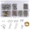 MaoXinTek Kit Creazione Gioielli Riparazione Gioielleria, Forniture per Orecchini, Monili Che Fanno i Corredi in Orecchino Ganci Messaggi Accessori per Fai Da Te Principianti Adulti Crafters (650 Pezzi )