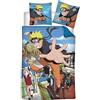 Aymax Naruto Hokage Copripiumino Singolo 140x200 + Federa 65x65 100% Cotone | Set lenzuola reversibile | Cotone naturale traspirante | Manga ufficiale | Teen | Regalo | Lavabile in lavatrice