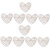 TINEASUR Cuori in Rattan Chiari da Appendere, 10 Pezzi, Decorazione | Leggeri e Creativi, per Feste e Matrimonio, Forma a Cuore, Ornamenti Sospesi, Stile Chiaro