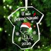 DPKOW 2026 Il Mio Primo Natale Pallina Regalo per Neonato Primo Natale Albero Decorazioni Addobbi Palla Neonato Bebè Pallina di Vetro, con Scatola
