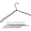 Relaxdays Grucce Appendiabiti in Set da 12, per Camicie, Giacche, Camicie, Design Industrial, Metallo, L: 45 cm, Nere