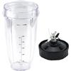 FHAJKTJB Parti di Ricambio for frullatore, Compatibile con Ninja, Lama for estrattore con Tazza da 24 Oz e 7 Alette, Compatibile con Nutri Auto IQ BN801 SS101 BL480-30 BL641
