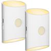 Suright Set di 2 Luce Notturna con Sensore di Movimento Ricaricabile USB-C, 3 Temperature Colore Dimmabile 10-100%, Memoria Luminosità, Montaggio Magnetico Senza Fori, 3 Modi Auto/ON/OFF per Scale