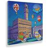 Giallobus - Quadro - Stefano Calisti - Firenze - Tela canvas - 50x50 - Pronto da appendere - Quadri moderni per la casa